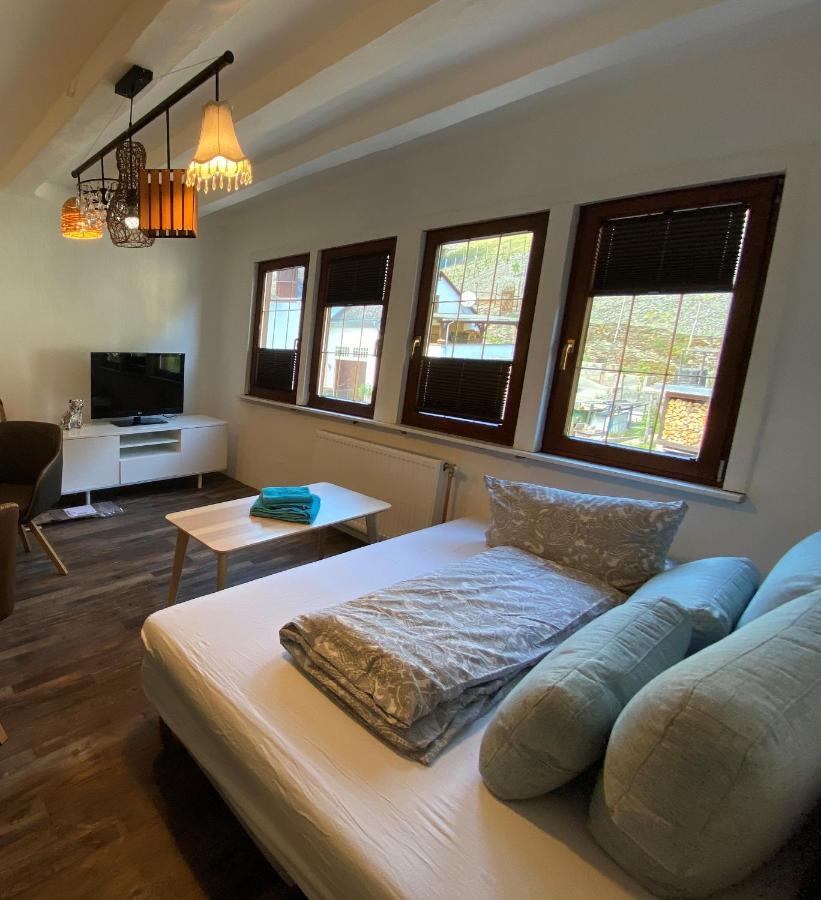 Schoene Ferienwohnung Burgruine Fachwerkhaus Bacharach Buitenkant foto